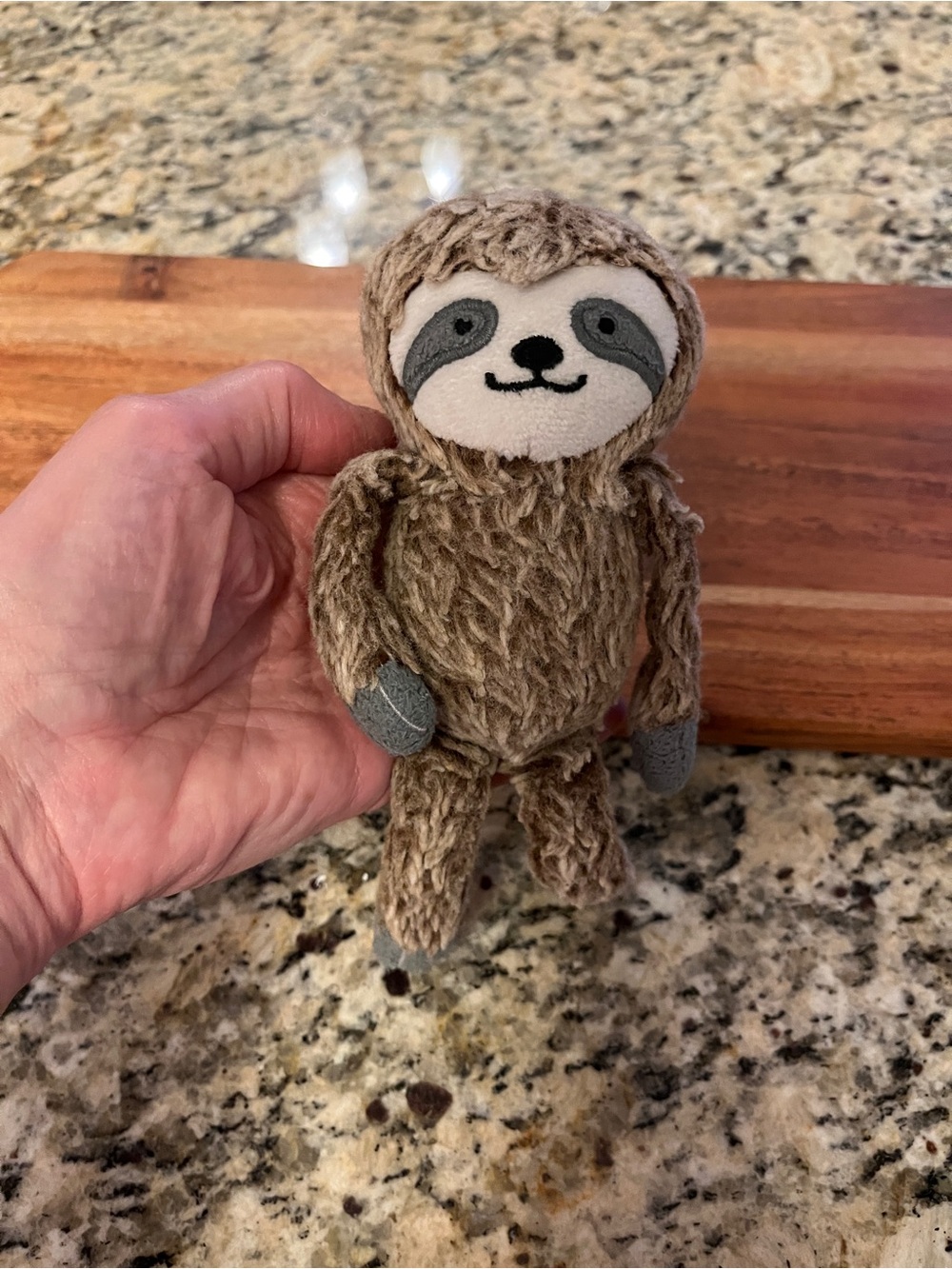 Small soft adorable sloth rattle